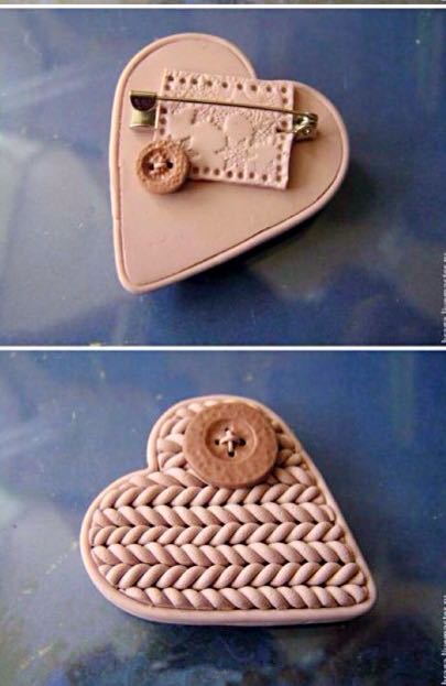 粘土编织创意爱心胸针（转） 第4步