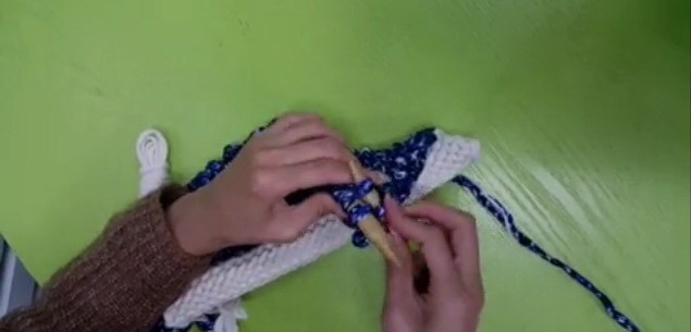 针织布条线手拿包woven stitch 第23步