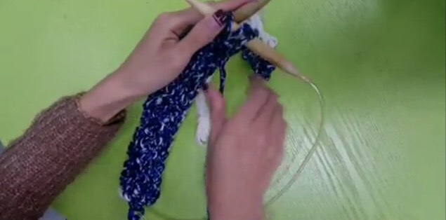 针织布条线手拿包woven stitch 第20步