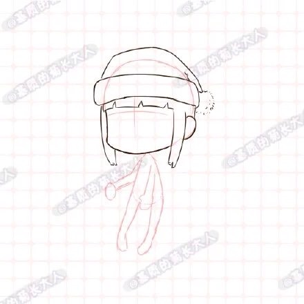 圣诞小女孩的画法. 第2步