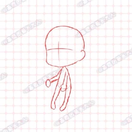 圣诞小女孩的画法. 第1步