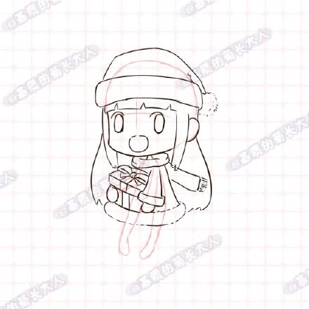 圣诞小女孩的画法. 第6步
