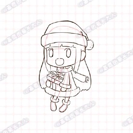 圣诞小女孩的画法. 第7步