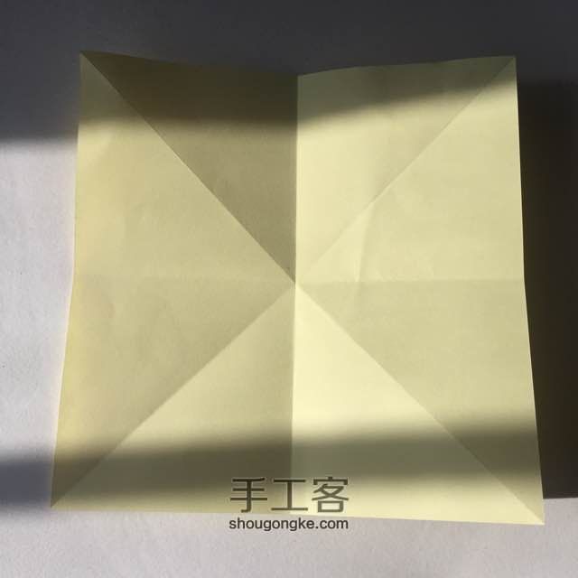 纸陀螺折法 第2步