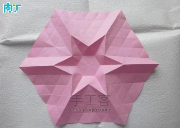 纸花朵装饰折纸草帽【转载】 第2步