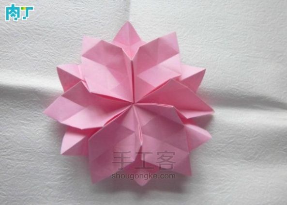 纸花朵装饰折纸草帽【转载】 第7步