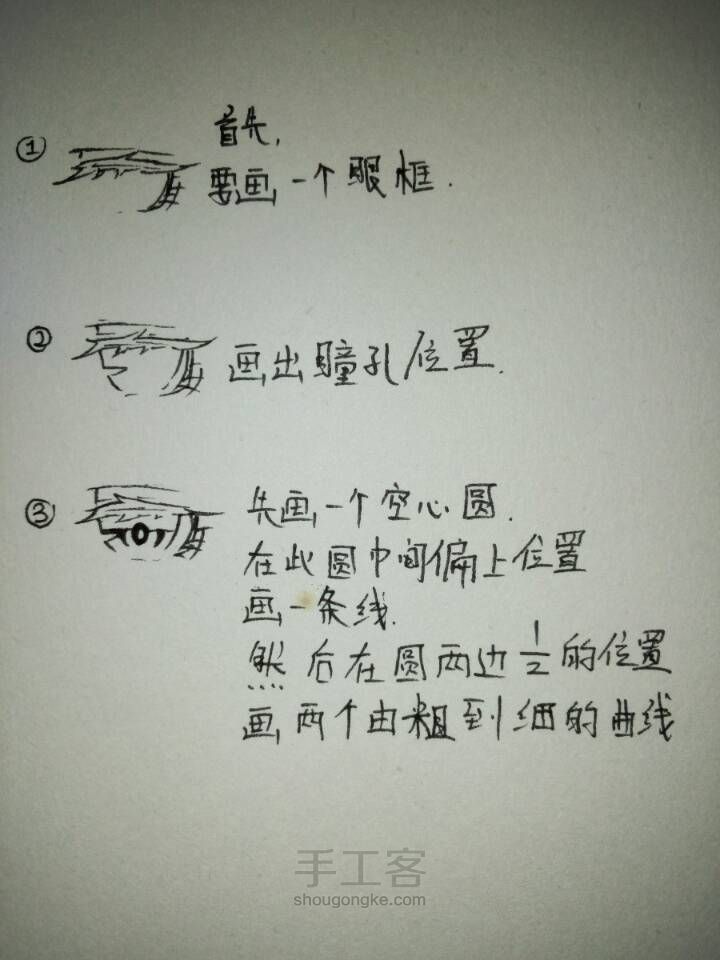 简单的碳素笔眼镜 第4步