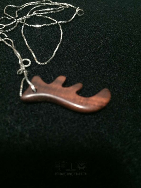 木作鹿角项链-独一无二的圣诞礼物 第6步
