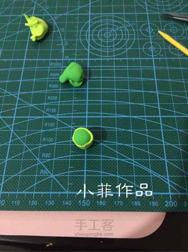 小菲粘土花——亭亭玉立出水中，荷花 第7步