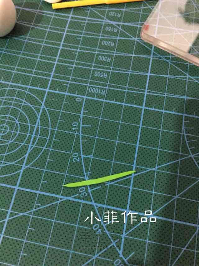 小菲粘土花——亭亭玉立出水中，荷花 第4步