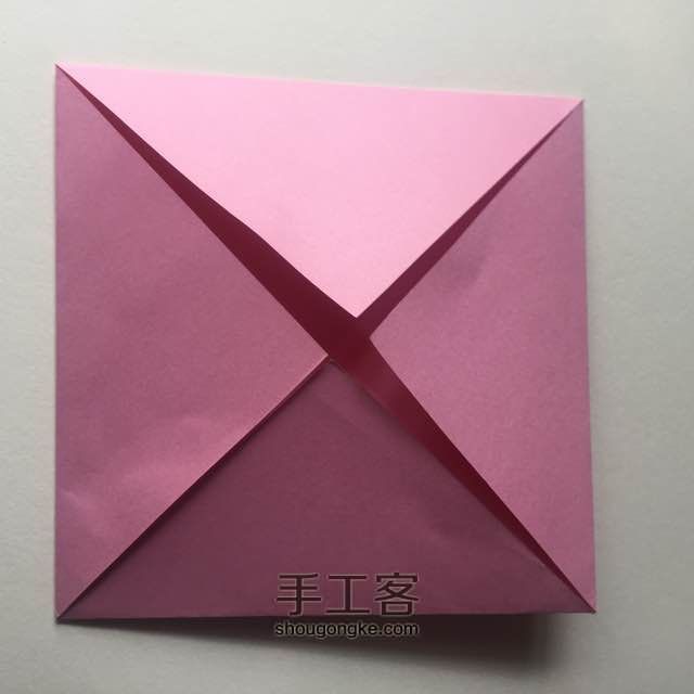 （纸花系列三十九）荷花折法 第3步