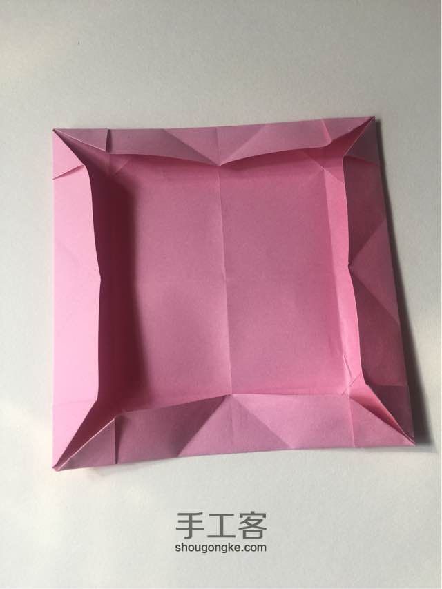 （纸花系列三十九）荷花折法 第9步