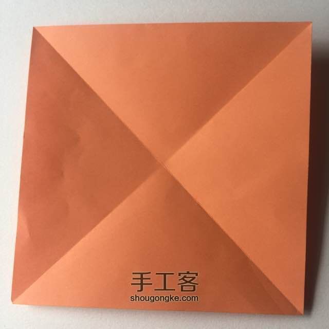 （信封系列七）千纸鹤信封折法 第2步