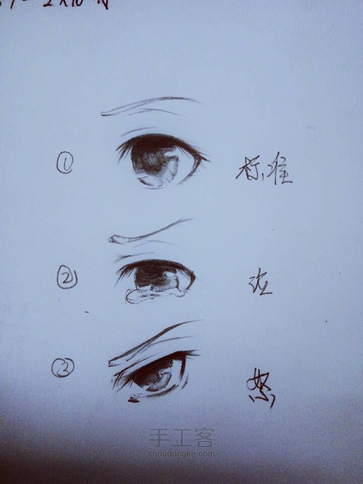 一般动漫女生眼睛的三种画法 第5步