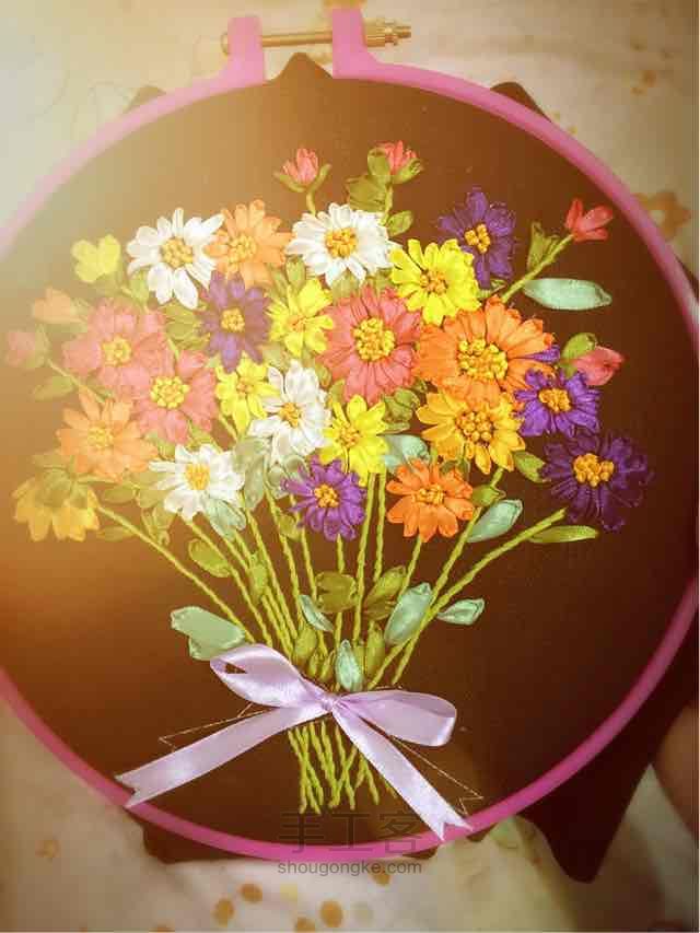 丝带绣……第一次绣品 第8步