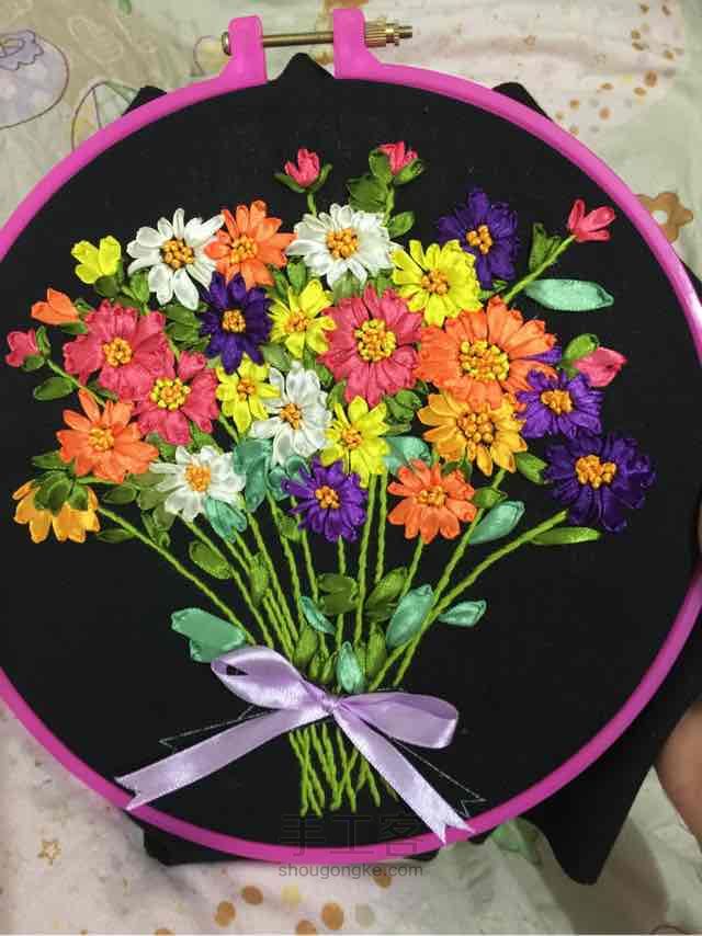 丝带绣……第一次绣品 第7步