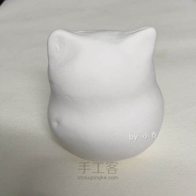 招财猫粘土教程 第3步