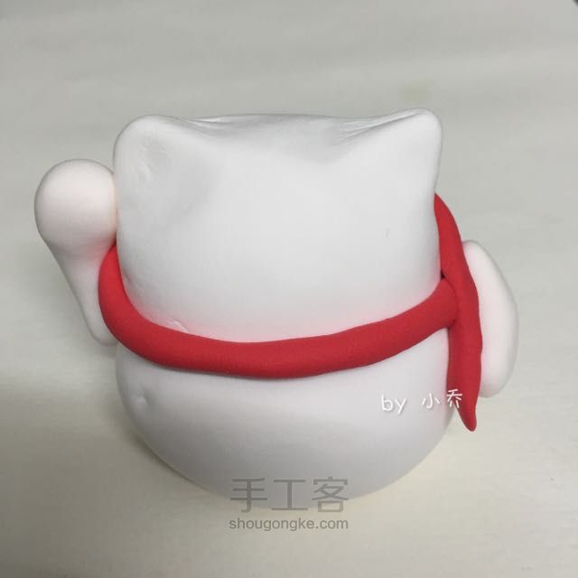 招财猫粘土教程 第6步