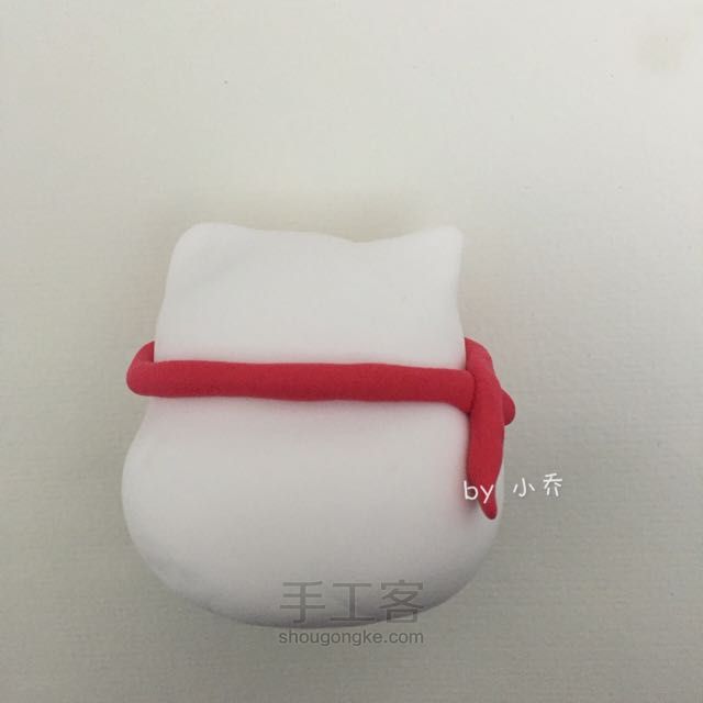 招财猫粘土教程 第4步