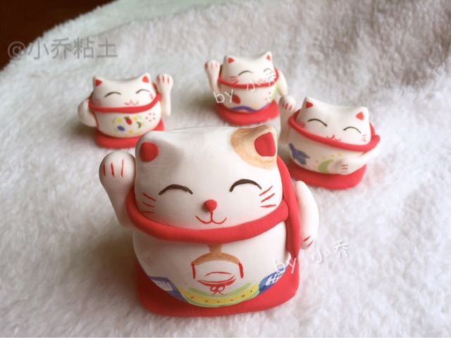 招财猫粘土教程 第12步