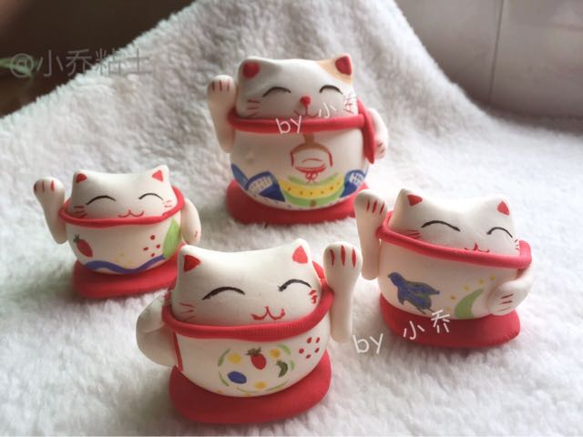 招财猫粘土教程 第11步