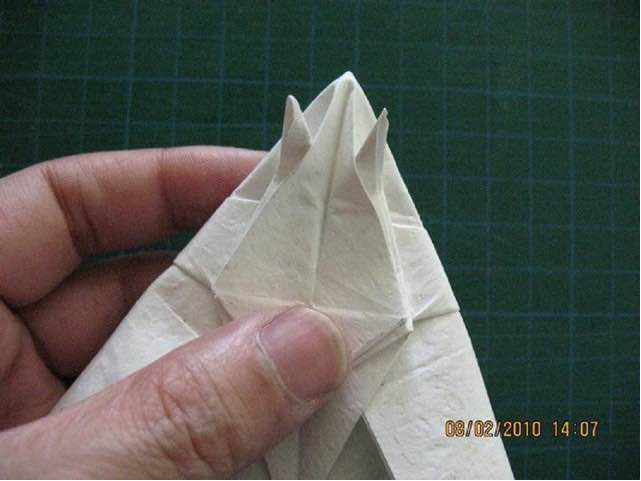 【转载】觅晨大大的狐仙折纸教程 第35步