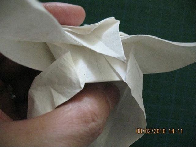 【转载】觅晨大大的狐仙折纸教程 第42步