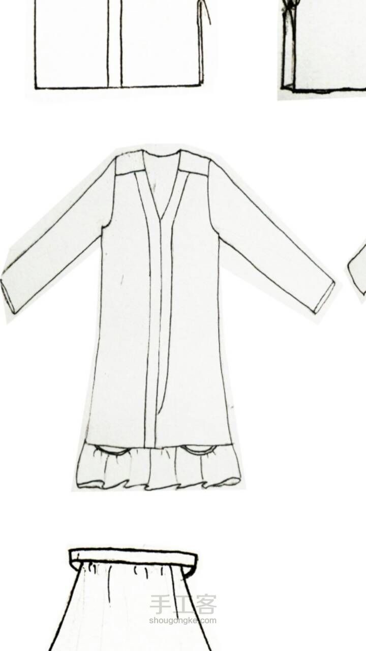 棉麻面料与刺绣结合的服装制作 第1步