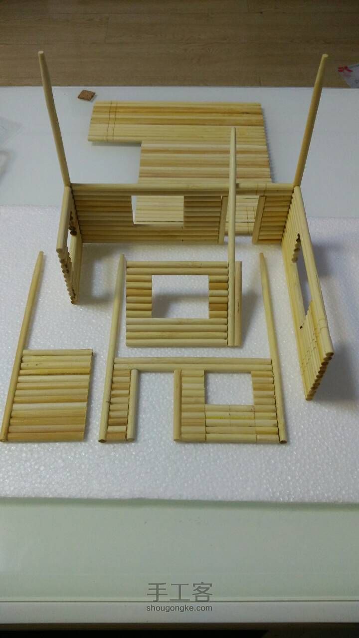 一次性筷子制作小别墅㈡ 第13步