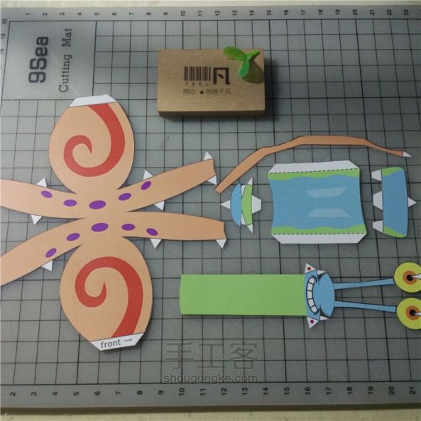 【非凡工作室】纸模型之海绵宝宝来拜年 第19步