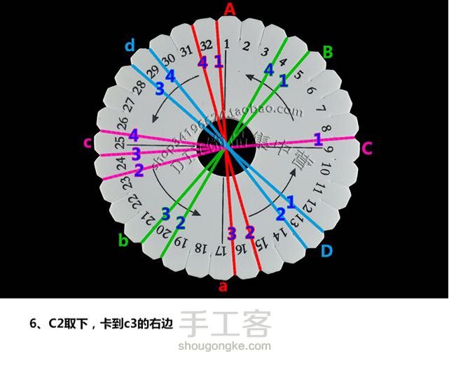 狮子座♌星座手链（风图形） 第9步