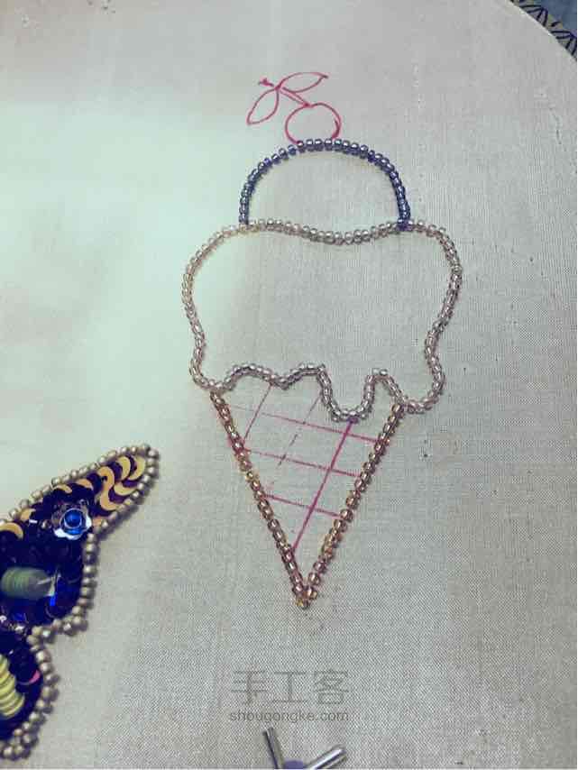 甜蜜的冰淇淋胸针 第4步