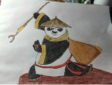 功夫熊猫3，挺好玩的。决定画一个阿宝😊