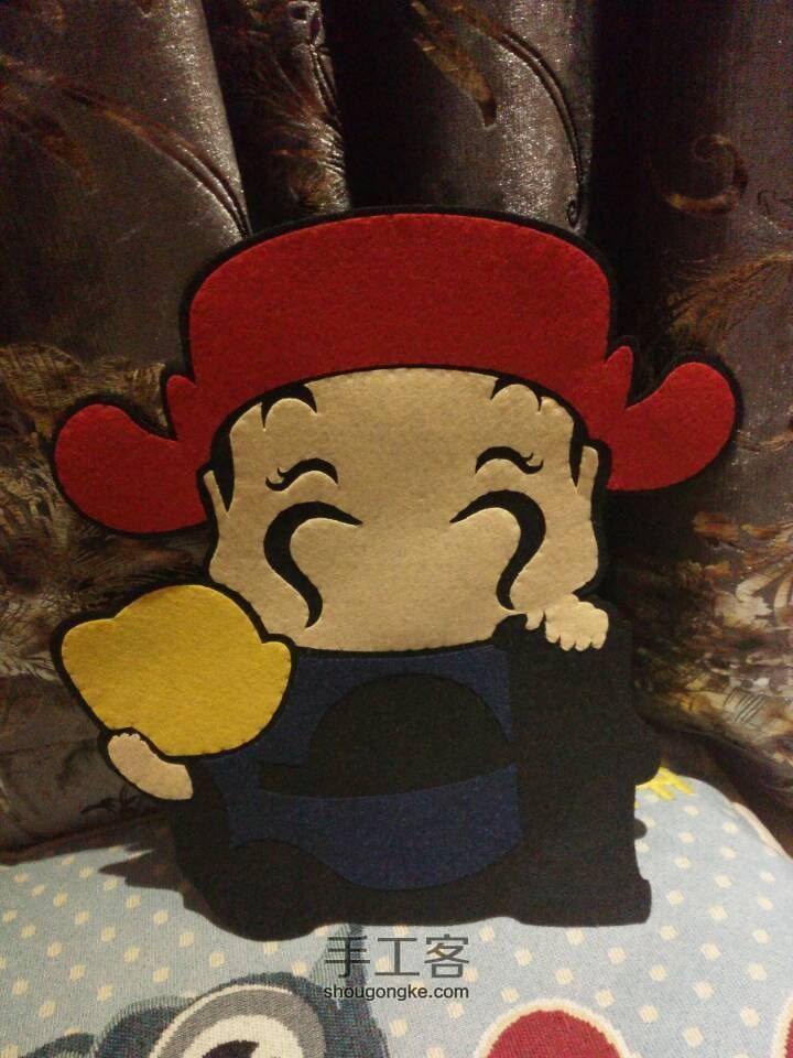 红红火火的新年装饰------天降财神挂件 第5步