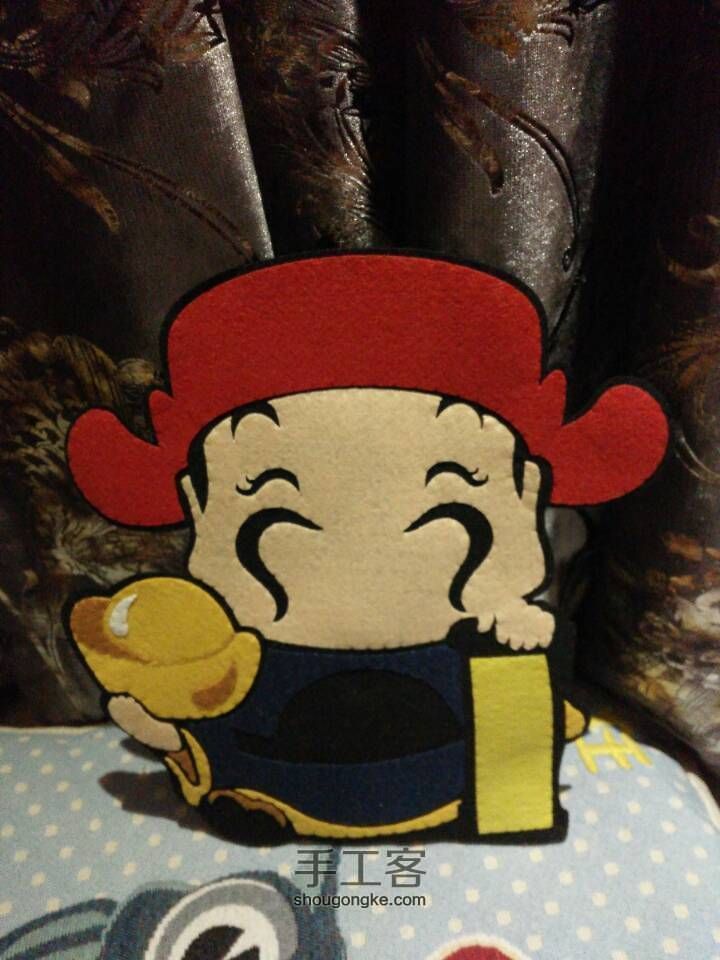 红红火火的新年装饰------天降财神挂件 第10步