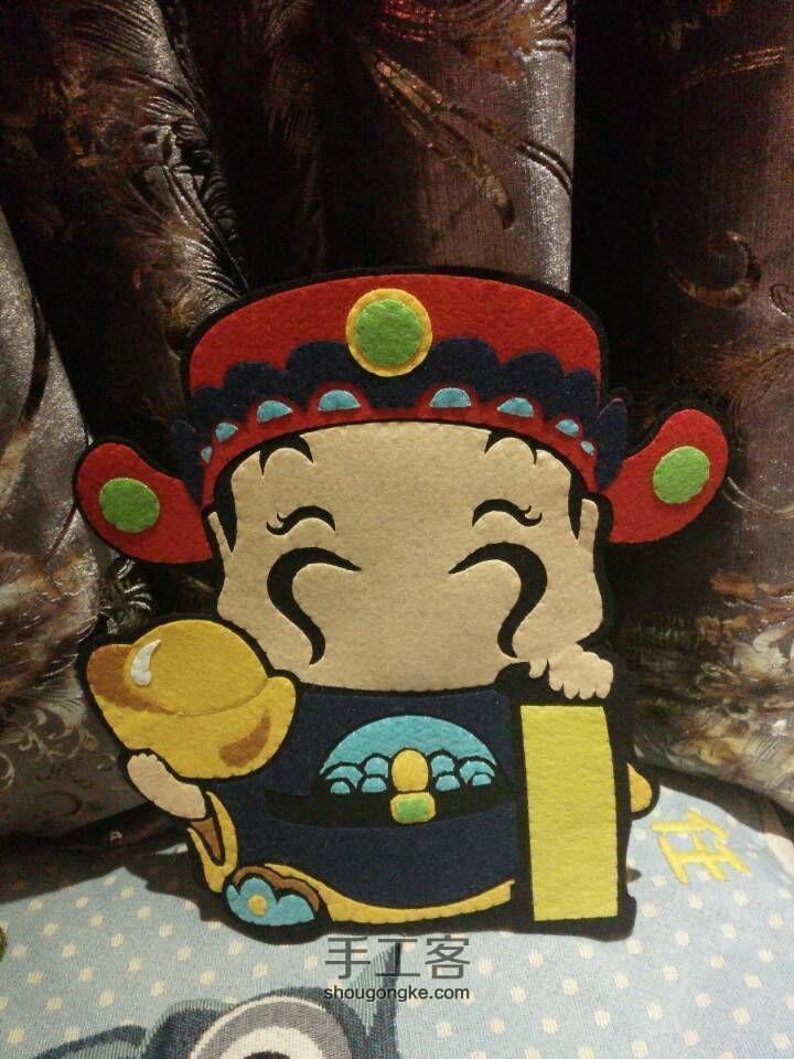 红红火火的新年装饰------天降财神挂件 第13步