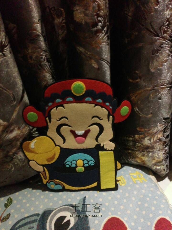 红红火火的新年装饰------天降财神挂件 第14步