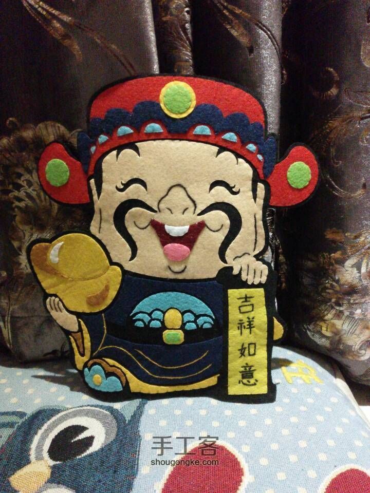 红红火火的新年装饰------天降财神挂件 第16步