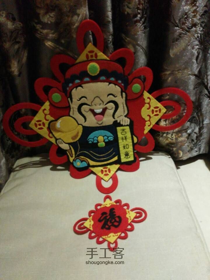 红红火火的新年装饰------天降财神挂件 第23步