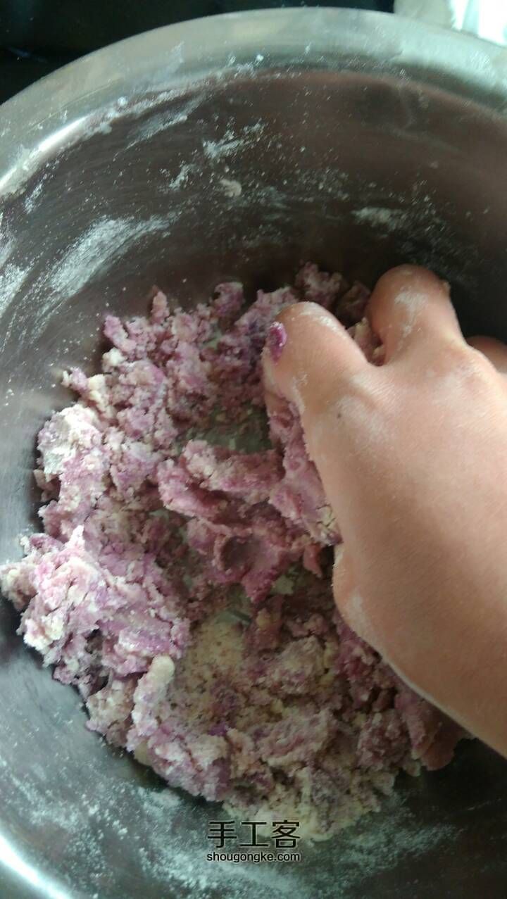 酥到掉渣的紫薯酥 第5步