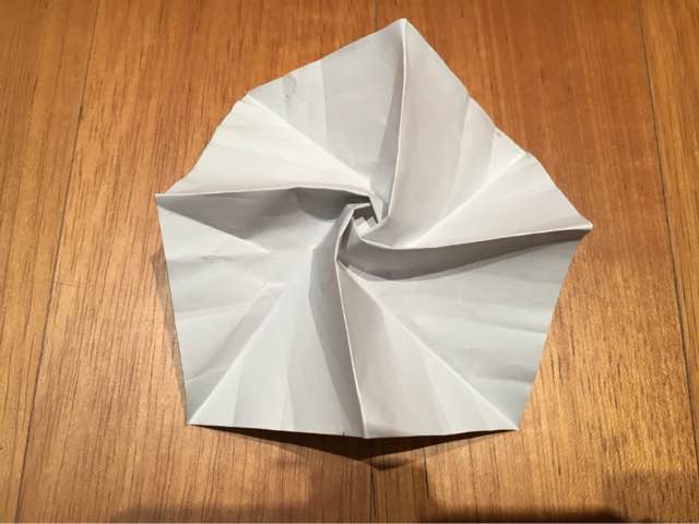花萼一体的佐藤玫瑰折纸教程 第16步