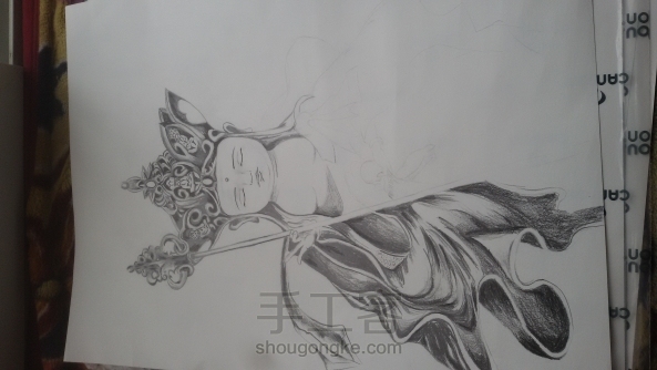 比例没控制好，下面不够画了 第4张