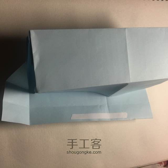 （纸盒系列八十一）牛奶盒折法 第11步