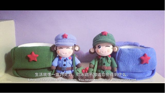 苍耳手作，军装小猴笔筒 第11步