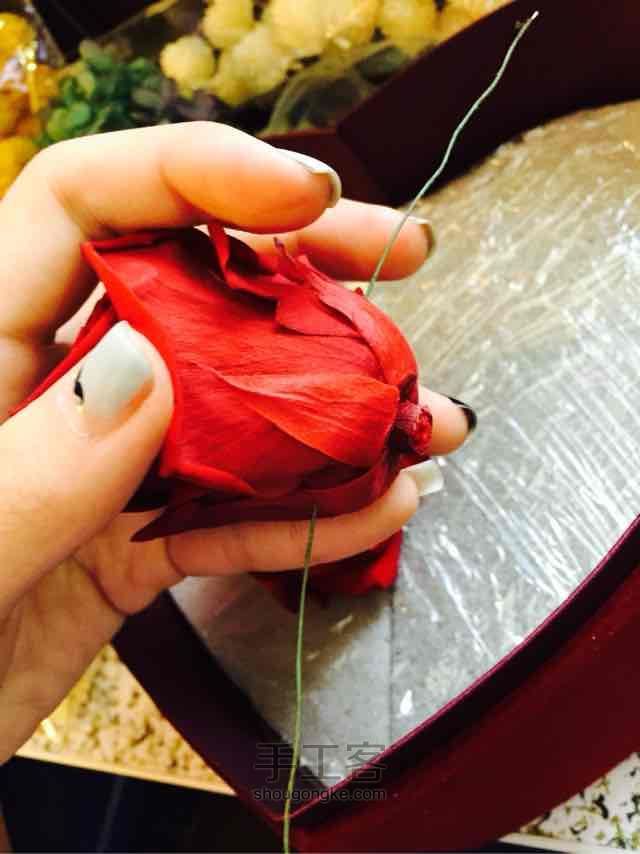 红色心形永生花盒，送闺蜜的结婚礼物❤️ 第4步
