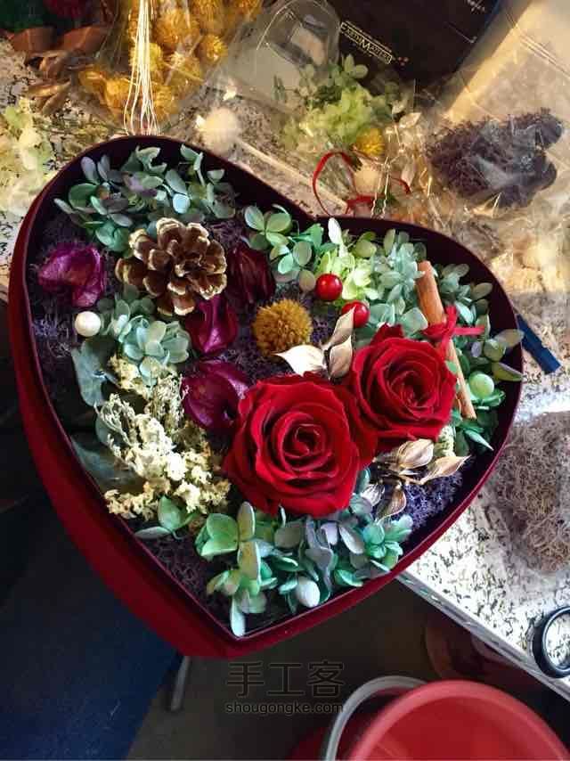 红色心形永生花盒，送闺蜜的结婚礼物❤️ 第7步