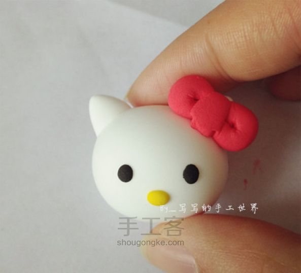 【写写的轻粘土手作】hellokitty小场景 第7步