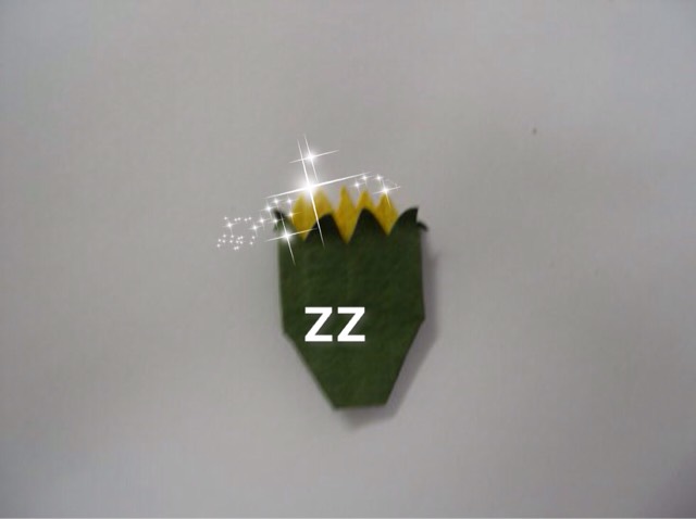 折纸贴画蒲公英制作方法 第14步