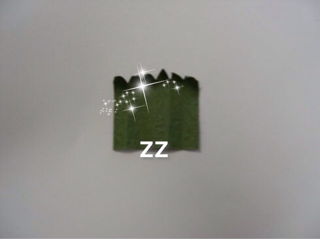 折纸贴画蒲公英制作方法 第11步