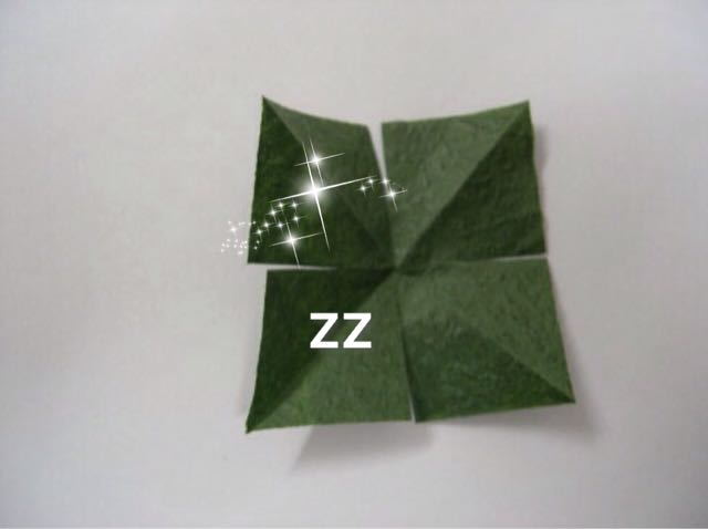 折纸贴画蒲公英制作方法 第15步